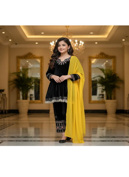 OC 233 Viscose Velvet Top With Bottom Dupatta Wholesalers In Delhi